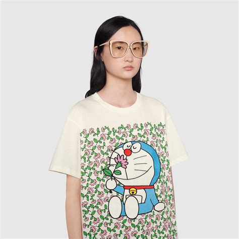 gucci doraemon t shirt black|Gucci Doraemon rhyton sneakers.